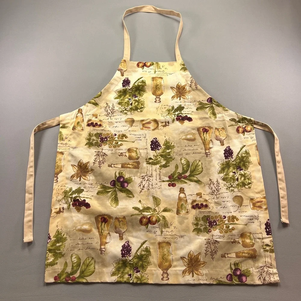 Brownstone Chef Apron Womens OS Multi Mediterranean Botanical Adjustable Straps